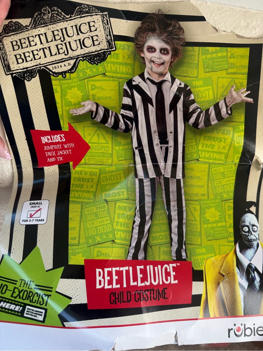 Kids Costume - Black & White Striped Jacket and Jumpsuit